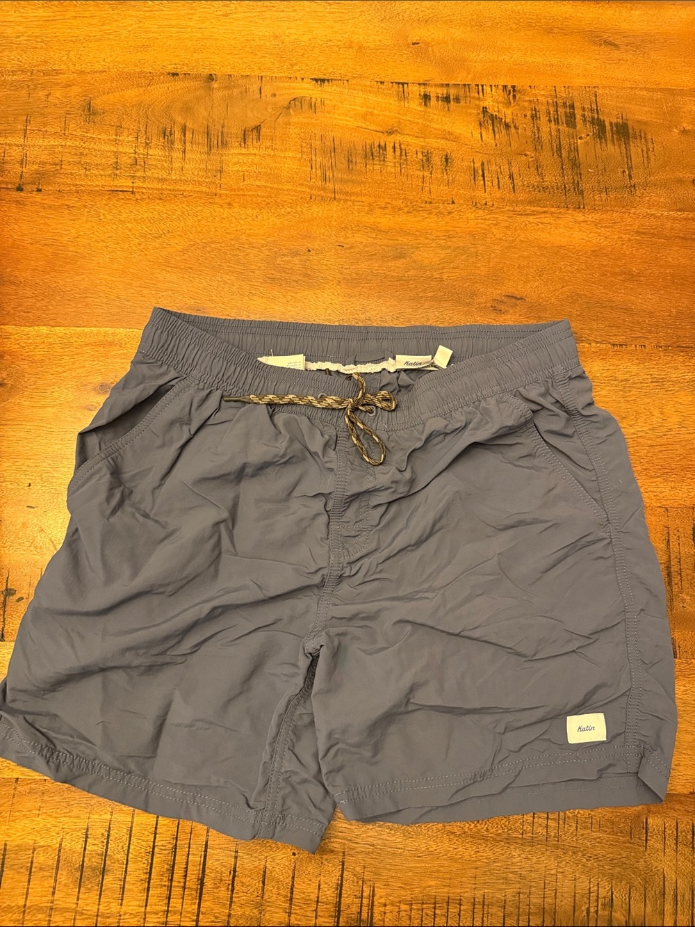Katin Men's Slate Gray Elastic-Waist Hybrid Shorts